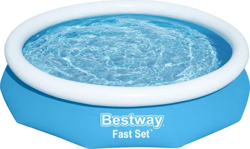Bestway Fast Set Aufstellpool-Set Ø 305cm - Swimmingpools - Robuster Familien-Pool aus 3-lagigem DuraPlus-Material, inklusive leistungsstarker Pumpe für schnelle Erfrischung im Sommer.