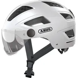 ABUS Stadthelm Hyban 2.0 ACE - Urbaner Fahrradhelm mit Visier und Licht - Fahrradhelm für Damen und Herren mit großem Visier, LED-Rücklicht für hohe Sichtbarkeit und ausgezeichnetem Belüftungssystem – ideal für Stadtverkehr und Pendler.