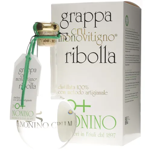 Grappa Nonino Cru Monovitigno Ribolla - Exklusiver Grappa aus Ribolla-Trester, fruchtig und frisch. Limitierte Auflage für besondere Genussmomente.