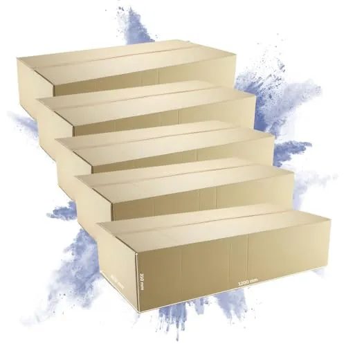 PROREGAL 5x Versandkarton 2-wellig | LxBxH 1200 x 600 x 310 mm | Belastbar bis 30 kg | Braun | Große Pappkiste Faltkarton Karton Paket für Versand mit DHL DPD GLS UPS Hermes