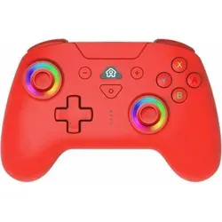 Wireless Controller für Nintendo Switch - LED Rot - Gaming-Zubehör mit programmierbaren LEDs, extra Tasten und Turbo-Funktion. Genießen Sie bis zu 10 Stunden Spielzeit mit diesem Bluetooth-Controller!