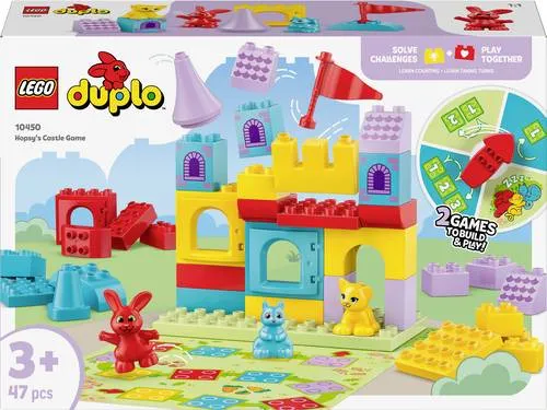 LEGO DUPLO Hopsys Burgspiel 10450 - LEGO DUPLO Lernspielzeug für Kleinkinder, fördert Zählen und Farbensortierung durch kreatives Bauen und Spielen.