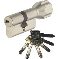 ABUS ECK550 Profil-Knaufzylinder Z40/K40mm mit 6 Schlüsseln - Schließzylinder Z40/K40mm mit hochwertigem Bohrschutz und 6 Schlüsseln, ideal für erhöhte Sicherheit und Komfort in Ihrem Zuhause.