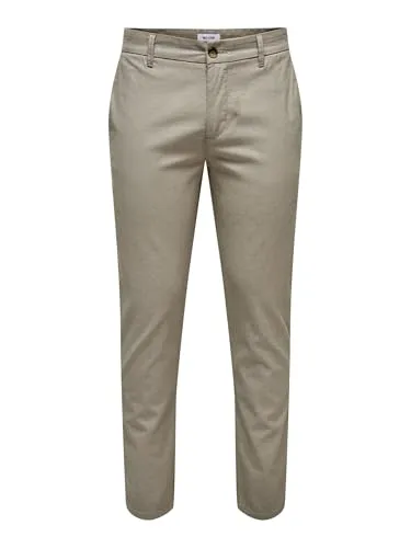 ONLY & SONS Herren Onsmark Pete Slim Dobby Hose - Wanderhose für Herren, ideal für Outdoor-Aktivitäten mit einem modernen, schlanken Schnitt und strapazierfähigem Material.