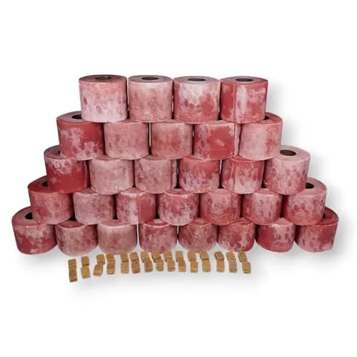 Wachsrollen 30 Stück/Lichtrollen aus 100% Recyclingswachs incl. Anzündwürfel von den Garden Tool Brothers