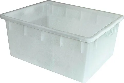 Lebensmittelwanne 150 Liter, lebensmittelecht - Lebensmittelwannen, 150 Liter Volumen, besonders stabil dank U-Rand, ideal für Lebensmittelbetriebe und Landwirtschaft, Außenmaße 820x635x375 mm.