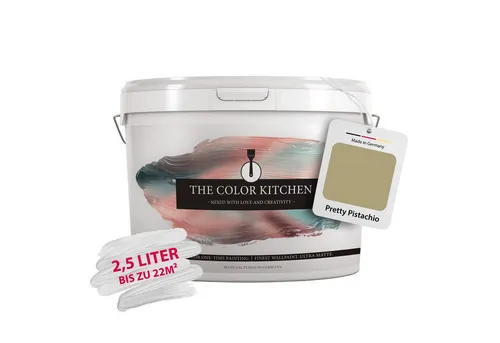 A.S. Création Wandfarbe Grün "Pretty Pistachio" 2,5L - Farben & Lacke - Lebendige Wandfarbe für kreative Projekte, verwandelt jeden Raum in eine einzigartige, einladende Atmosphäre.