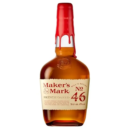 Maker's Mark 46 - Premium Bourbon Whiskey - Whisky mit einzigartiger Fasszusammensetzung aus französischer Eiche, verfeinert mit würziger Zimtnote für ein außergewöhnliches Geschmackserlebnis.
