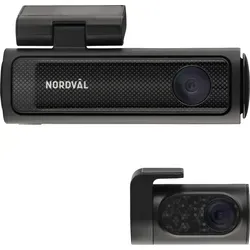Nordväl DC202-2CH 4K-Dashcam mit 64GB - Dual-Dashcam mit 4K-Auflösung, inklusive 64GB microSD-Karte. Ideal für sicheres Fahren und zuverlässige Beweissicherung bei Unfällen.