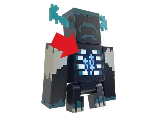 Minecraft The Warden Figur - Actionfigur mit Licht und Geräuschen, ideal für Minecraft-Fans und Spielerlebnis in der Realität