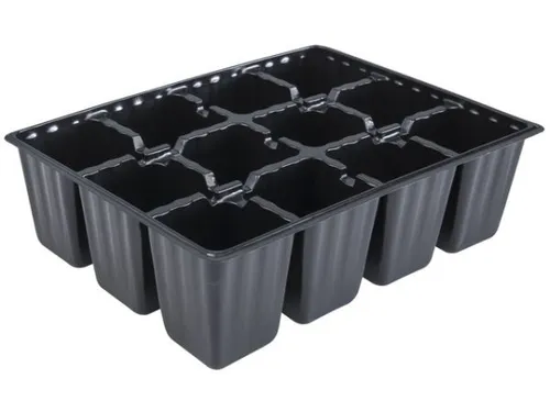 Windhager Topfplatten 4 x 12 Töpfe - Praktische Topfplatten für eine optimale Anzucht, mit 48 Pflanzmöglichkeiten für gesunde Setzlinge und eine platzsparende Lösung im Garten.
