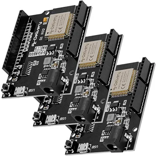AZDelivery 3 x ESP32 D1 R32 Entwicklungsplatine mit WiFi & Bluetooth - Mainboards mit E-Book für einfache Projektstarts, inklusive umfassender Anleitungen und Anwendungsbeispielen. Ideal für Arduino-Entwickler!