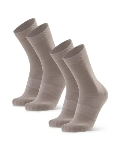 DANISH ENDURANCE Merino Liner Wandersocken, Unisex, 2 Paar, Sandfarben, 35-38 - Die idealen Unterziehsocken aus Merinowolle für blasenfreies Wandern. Mit feuchtigkeitsableitender und temperaturregulierender Funktion bieten sie optimalen Komfort und sind perfekt für empfindliche Haut.