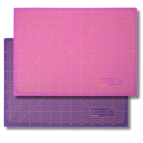 Schneidematte Violett Pink 100x200cm - Selbstheilende Bastelunterlage - Quilt-Schneidemat, selbstheilend und rutschsicher für präzise Schnitte, ideal für Bastel- und Näharbeiten.