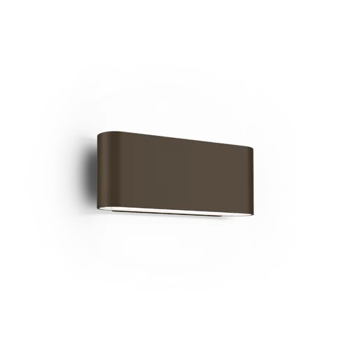 Wever & Ducré KIOSK OUTDOOR WALL SURF 1.0 LED-Wandaußenleuchte - Elegante LED-Wandaußenleuchte in Bronze mit Up/Down-Licht für akzentuierte Außenbeleuchtung. Ideal für Eingangsbereiche, Terrassen und Gartenmauern. Dimmbar und robust, mit IP65-Schutz für langanhaltende Nutzung.