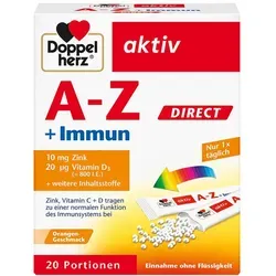 Doppelherz A-Z+immun Direct Pellets - Nahrungsergänzungsmittel mit 17 Nährstoffen, inklusive Vitamin C, D3 und Zink, zur Unterstützung des Immunsystems. Ideal für die tägliche Vitamindosis.