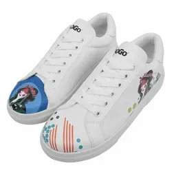 DOGO Ace Low-Top Sneaker "You, Me And The Sea" Damen - Handgefertigte Damen Sneaker aus hochwertigem Lederimitat in Rot, bieten hohen Tragekomfort und vielseitige Kombinationsmöglichkeiten.