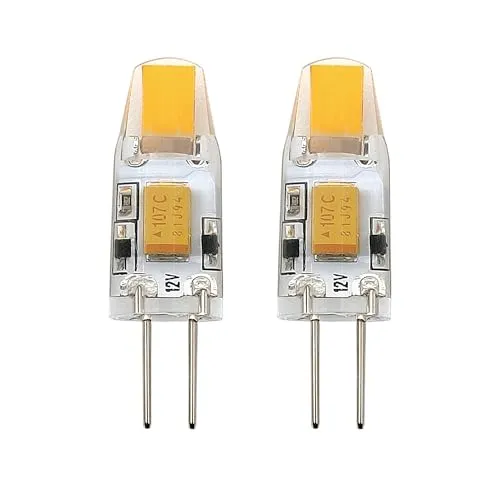 Eglo 110159 LED G4 Leuchtmittel 2x1,8W dimmbar - warmweiß - 2er Set dimmbare LED-Leuchtmittel G4 mit 1,8W Leistung, ideal für vielfältige Anwendungen. Hohe Lebensdauer von 30.000 Stunden und warmweißes Licht für gemütliche Atmosphäre.