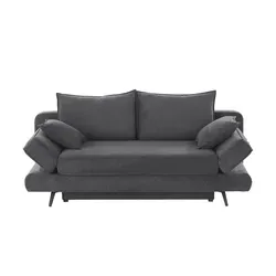 bobb Schlafsofa Henny de Luxe - grau, 206 cm - Das bobb Schlafsofa Henny de Luxe in grau vereint Stil und Funktionalität. Mit einer Breite von 206 cm bietet es großzügigen Platz für Entspannung und ist ideal für jeden Wohnraum.
