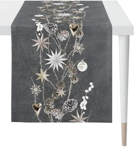 Apelt Tischläufer "6204 WINTERWELT" – Stilvolle Weihnachtsdeko - Moderner Tischläufer mit trendigem Winter-Motiv aus 100% Baumwolle. Ideal für festliche Anlässe, pflegeleicht und waschbar bei 30°C. Maße: 140 x 42 cm, perfekt für Ihre Weihnachtsdekoration.