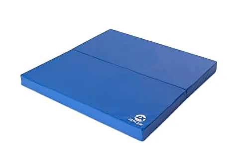 Jeflex Klappbare Weichbodenmatte 100 x 100 x 8 cm - MADE IN GERMANY - Weichbodenmatte für Gymnastik und Fitness, aus hautfreundlichem Kunstleder und strapazierfähigem PUR-Schaum. Ideal für Kinder und sicheres Training, platzsparend und vielseitig einsetzbar.