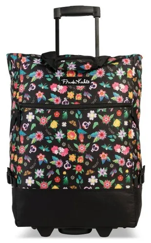 PUNTA Einkaufstrolley Frida Kahlo, 32 l schwarz - Einkaufstrolley mit 32 l Volumen, arretierbarem Griff und stylischem Frida Kahlo Design – ideal für umweltbewusste Einkäufe.
