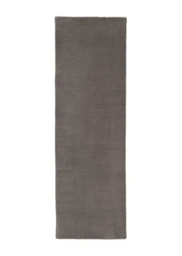 carpetfine handgefertigter Wollteppich Gabbeh Lola Läufer Grau 75x240 cm - Hochwertiger Teppichläufer aus 100% Wolle, langlebig und pflegeleicht. Ideal für Wohnräume, Schlafzimmer und Flure. Verleiht jedem Raum Eleganz und Gemütlichkeit.