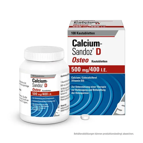 Calcium Sandoz D Osteo 500mg/400I.e. Kautablette 100 ST