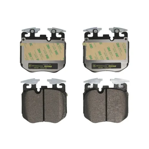 TEXTAR Bremsbelagsatz 2261801, Vorne - Bremsbeläge für vorne mit ECE R90 Zulassung, Low-Metallic Material für optimale Bremsleistung und Vorbereitung für Verschleißkontakt.