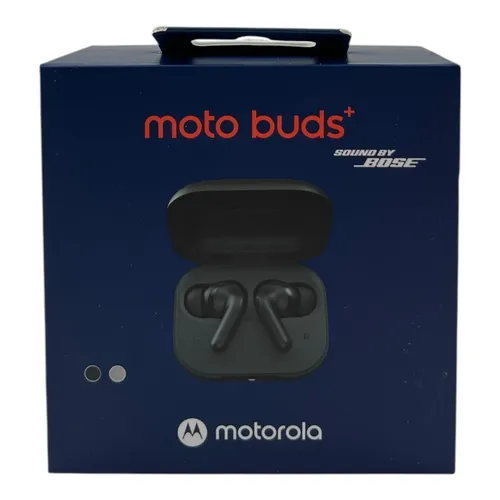 Motorola Moto Buds Plus - In-Ear Kopfhörer in Forrest Grey, Bose Sound und Dolby Atmos für 38 Stunden Musikgenuss, ideal für unterwegs
