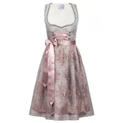 Edelnice Trachtenmode Midi Dirndl Aurelie – Exklusives Design für Festlichkeiten - Elegantes Midi Dirndl Aurelie in zarten Rose-Tönen, inkl. Spitzenschürze und Charivari. Der schimmernde Jaquardstoff sorgt für einen anmutigen Auftritt bei jeder Feier!