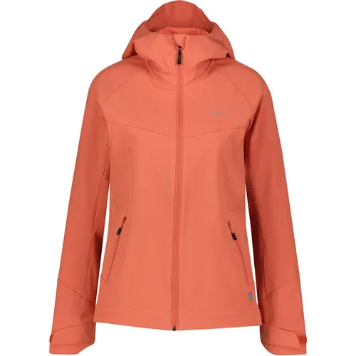 Meru Outdoorjacke Damen Bergjacke NANCY - Schwarz, Größe 38 - Funktionsjacke für Outdoor & Wandern, wasserabweisend und aus recyceltem Material, ideal für aktive Frauen, die Wert auf Nachhaltigkeit legen.