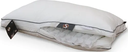 Nackenstützkissen STENDEBACH "S-Loft Spring" – Allergikerfreundlich - Hochwertiges Kissen mit Taschenfederkern für optimale Stützkraft und Luftzirkulation. Ideal für Allergiker, pflegeleicht bis 95°C. Vielseitig nutzbar für Bauch-, Rücken- und Seitenschläfer.