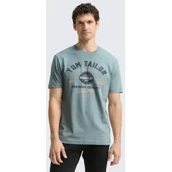 TOM TAILOR T-Shirt T-Shirt T-Shirt mit Logo-Print grau M