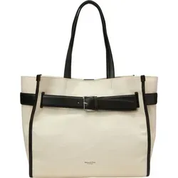 Marc O'Polo Claris Shopper - Praktischer Shopper aus Baumwolle mit geräumigem Hauptfach und sicherem Zipperfach, ideal für Büro, Ausflüge oder Shopping. Elegantes Design in Raw Cotton (creme) für stilbewusste Träger.