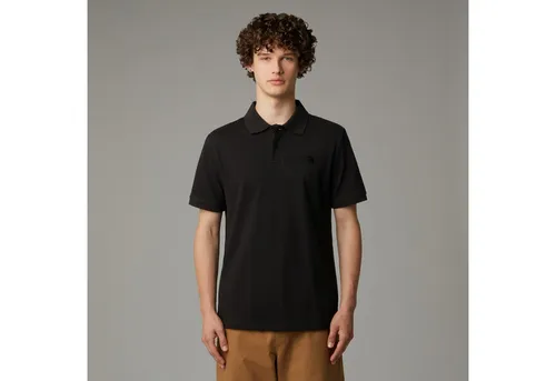 The North Face ESSENTIAL Poloshirt Herren - tnf black, Größe M - Hochwertiges Poloshirt aus 100% Baumwolle mit klassischem Kragen und Knopfleiste; ideal für Freizeit und Sport, elegantes unifarbenes Design mit Logostickerei.