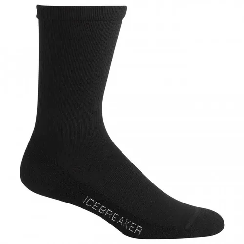 Icebreaker M Lifestyle Light Crew Socken schwarz (001) M - Hochwertige Herren-Socken aus leichter Merinomischung, ideal für Alltag und Freizeit. Mit durchdachten Stützzonen für optimalen Halt und verstärkten Bereichen für erhöhte Robustheit.
