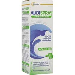 AUDISPRAY ADULT - Regelmäßige Ohrenhygiene - Zu 100 % natürliche Lösung aus gereinigtem Meerwasser - Spray 50 ml, weiß