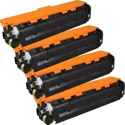 Ampertec Toner ersetzt HP CB540A-43A 125A Multipack KCMY 4 - Druckerpatronen mit hervorragendem Druckvolumen und Qualität, Multipack bietet Preisvorteil für 1 x 2.200 BK + 3 x 1.400 CMY A4-Seiten, hergestellt in Deutschland.