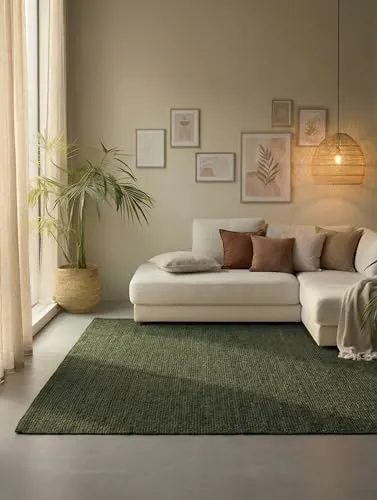 HANSE Home Teppich Jaipur Juteteppich 120x170 cm - Teppich aus 100% Jute in Sisal-Optik, ideal für Wohnzimmer, Esszimmer und Schlafzimmer, robust und pflegeleicht.