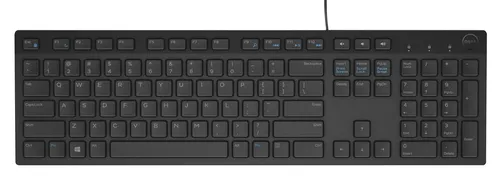 Dell KB216 580-ADHE Multimedia Tastatur schwarz (QWERTZ) - Spritzwasserfest mit flexiblen Chiclet-Tasten für optimalen Komfort und Kompatibilität