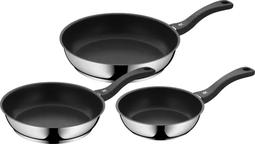 WMF Devil Stielpfannen-Set 3-teilig 7116001579 - Pfannen-Set für alle Herdarten: Elektrisch, Gas, Induktion – ideal für vielseitiges Kochen und Braten.