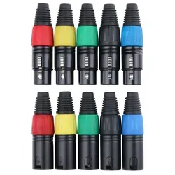 Pronomic XFXMPLUG Color XLR Stecker female/male - 2x 5er Pack