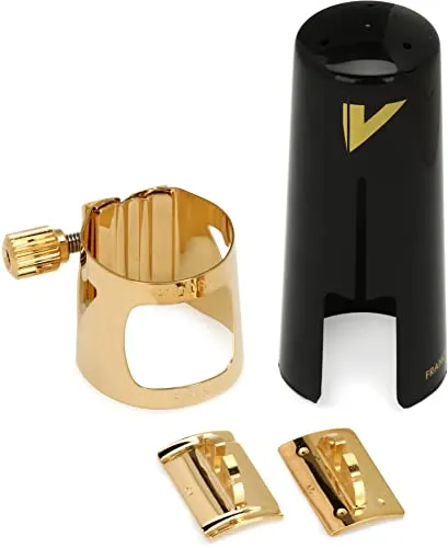 VANDOREN LC08P Altsaxophon Blattklemme - Hält das Blatt sicher auf dem Mundstück, ermöglicht dynamische Klangproduktion und bietet Komfort für Musiker, ideal für Altsaxophonisten.