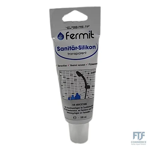 Fermit fermitopp transparent 100 ml Sanitärsilikon Silikon Santärbereich