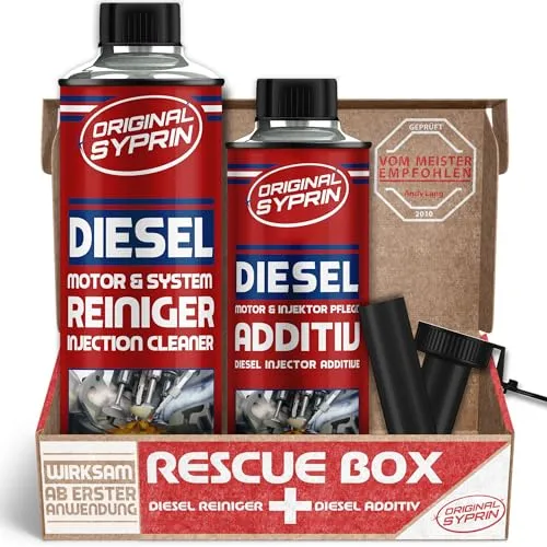 SYPRIN Original Diesel Additiv und Reiniger Bundle - Dieselkraftstoffadditive für alle Dieselmotoren, reinigen effektiv Einspritzdüsen und Kraftstoffsysteme, verbessern die Motorleistung und Effizienz. Made in Germany.