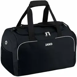 JAKO Sporttasche Classico Bambini schwarz – 19 Liter mit Nassfach - Praktische Sporttasche für Kinder mit 19 Litern Volumen. Ausgestattet mit einem tiefen Nassfach, verstellbarem Schultergurt und ideal für Handgepäck. Maße: 35 x 28 x 21 cm.