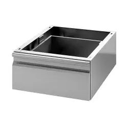 Gastro-Inox Edelstahl Schublade 680 mm - Edelstahlmöbel mit doppelwandiger Frontplatte, ideal für Tische mit 70 cm Tiefe, langlebig und robust.
