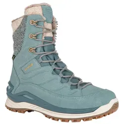 Lowa Winterstiefel Calceta EVO GTX - Wasserdichte Damenstiefel in Eisblau/Taupebraun - Winterschuhe mit überarbeiteter Dämpfung und modischem Freizeitlook, wasserdicht und kuschelwarm dank GORE-TEX für optimalen Tragekomfort.