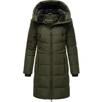 Marikoo Winterjacke Natsukoo XVI - Stepp Mantel mit großer Kapuze in Dunkeloliv - Funktionsjacken: Warmer Stepp Mantel mit großer Kapuze, ideal für kalte Tage und stylisch zugleich.